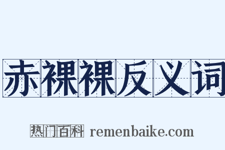 赤裸裸反义词是什么意思的图片